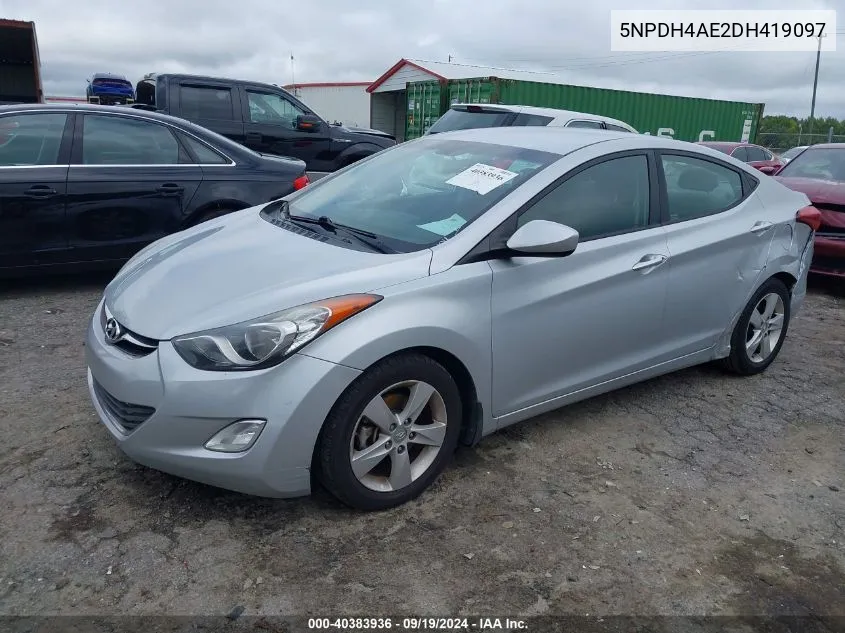 5NPDH4AE2DH419097 2013 Hyundai Elantra Gls