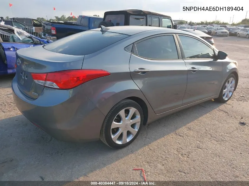 5NPDH4AE6DH189404 2013 Hyundai Elantra Limited