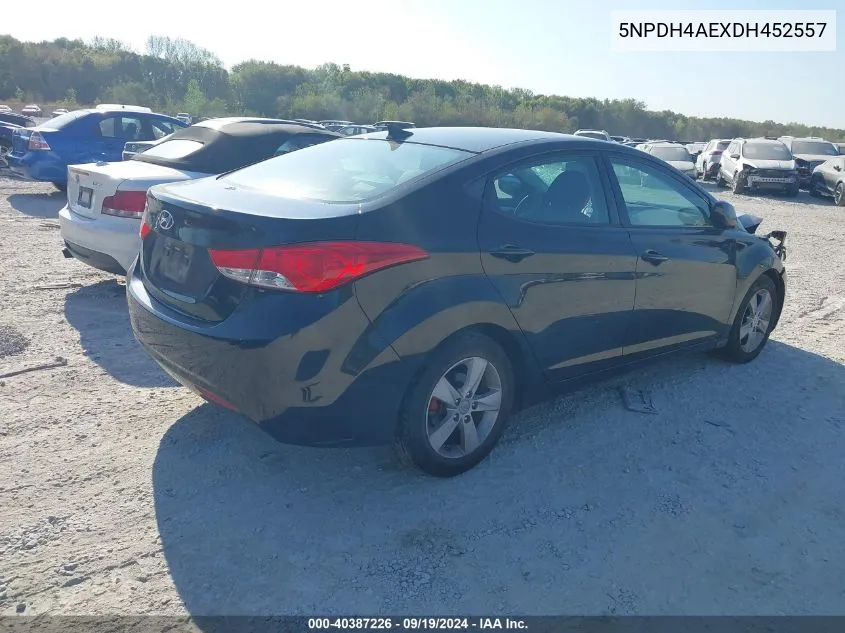 2013 Hyundai Elantra Gls VIN: 5NPDH4AEXDH452557 Lot: 40387226