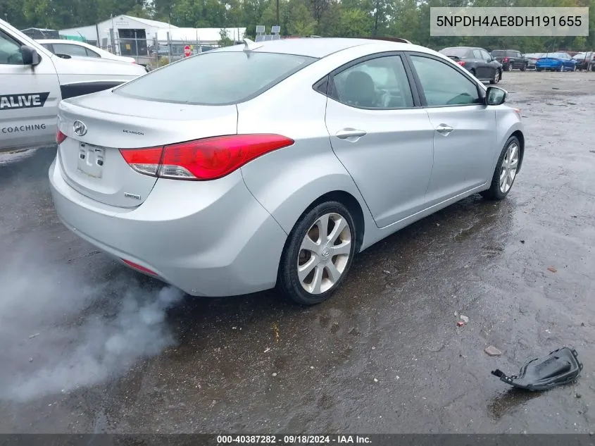 5NPDH4AE8DH191655 2013 Hyundai Elantra Limited