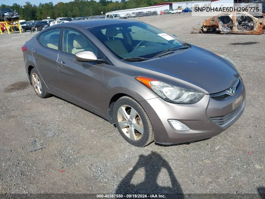 2013 Hyundai Elantra Gls VIN: 5NPDH4AE6DH296775 Lot: 40387550