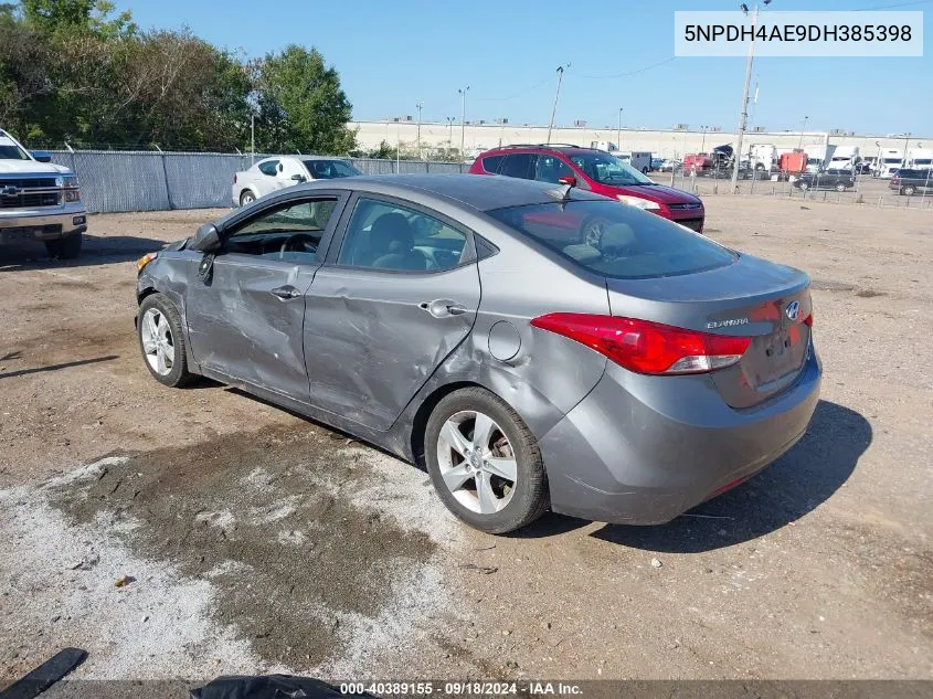 2013 Hyundai Elantra Gls VIN: 5NPDH4AE9DH385398 Lot: 40389155