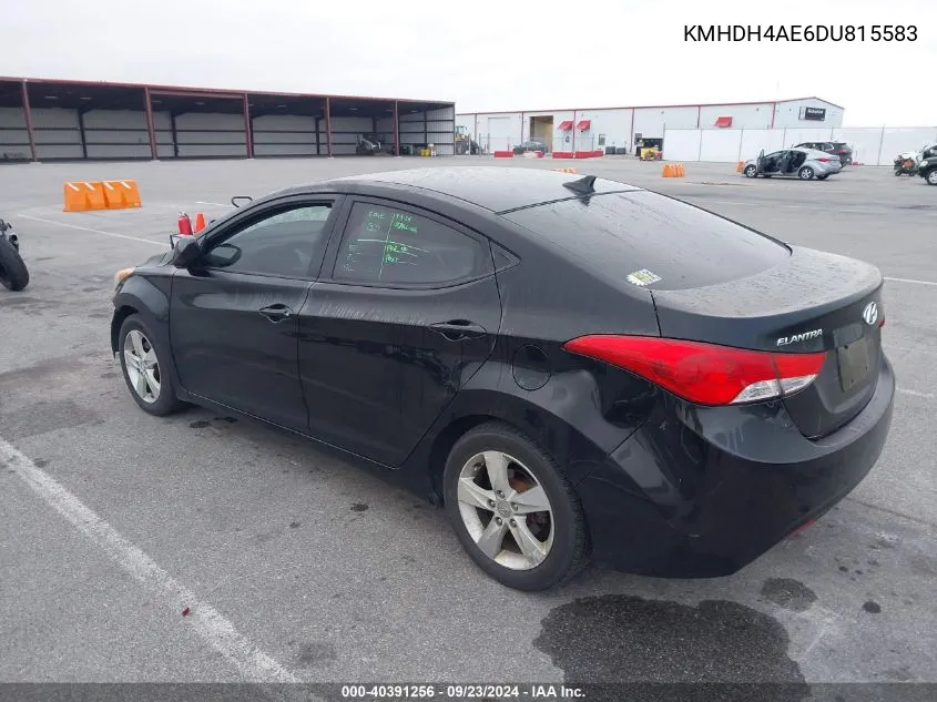 2013 Hyundai Elantra Gls VIN: KMHDH4AE6DU815583 Lot: 40391256