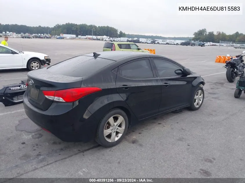 2013 Hyundai Elantra Gls VIN: KMHDH4AE6DU815583 Lot: 40391256