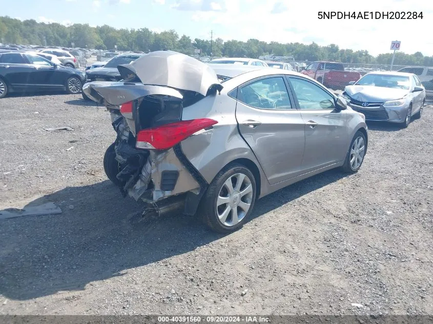 2013 Hyundai Elantra Limited VIN: 5NPDH4AE1DH202284 Lot: 40391560