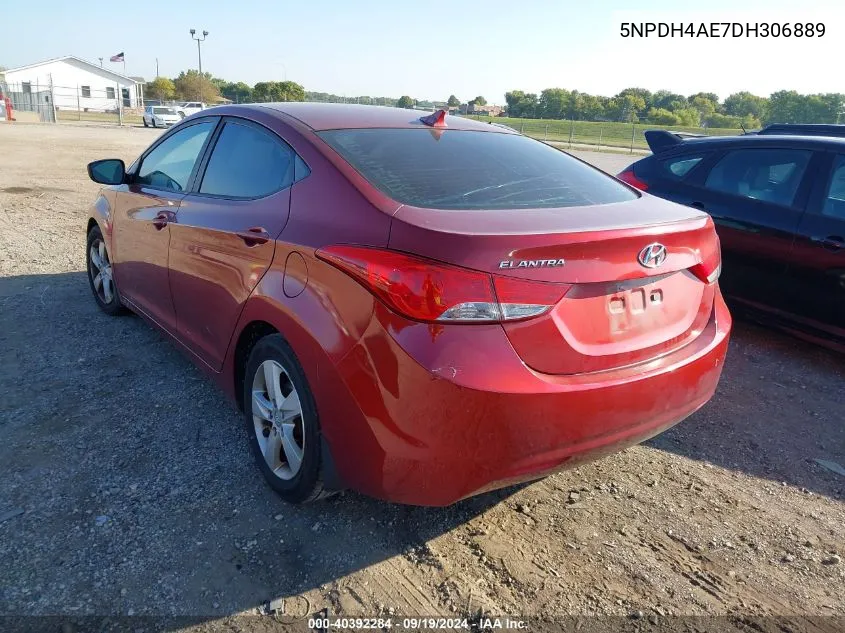 2013 Hyundai Elantra Gls VIN: 5NPDH4AE7DH306889 Lot: 40392284