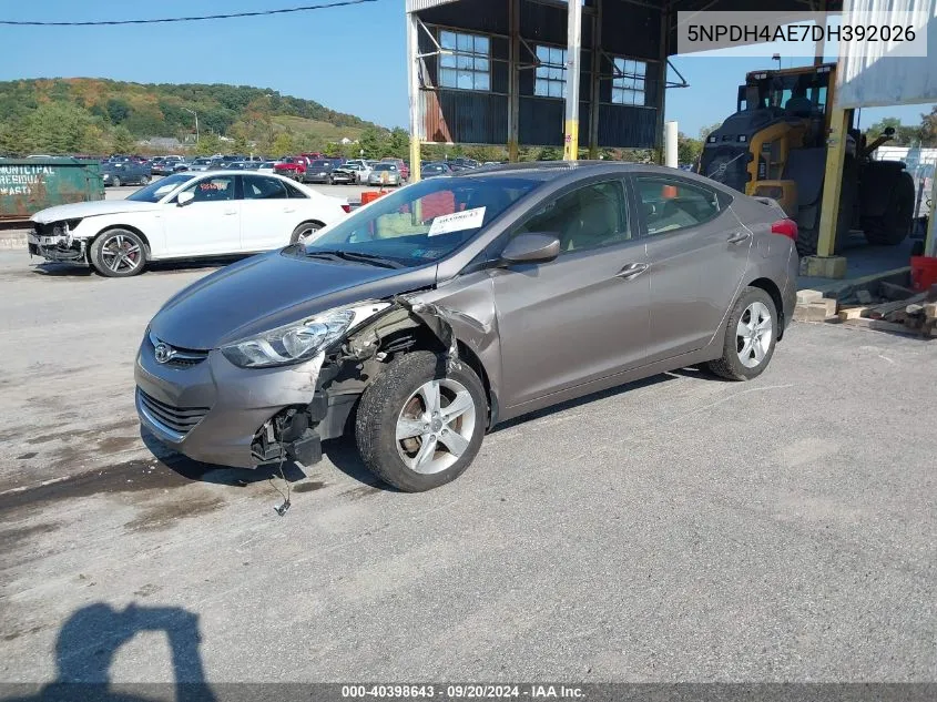 5NPDH4AE7DH392026 2013 Hyundai Elantra Gls