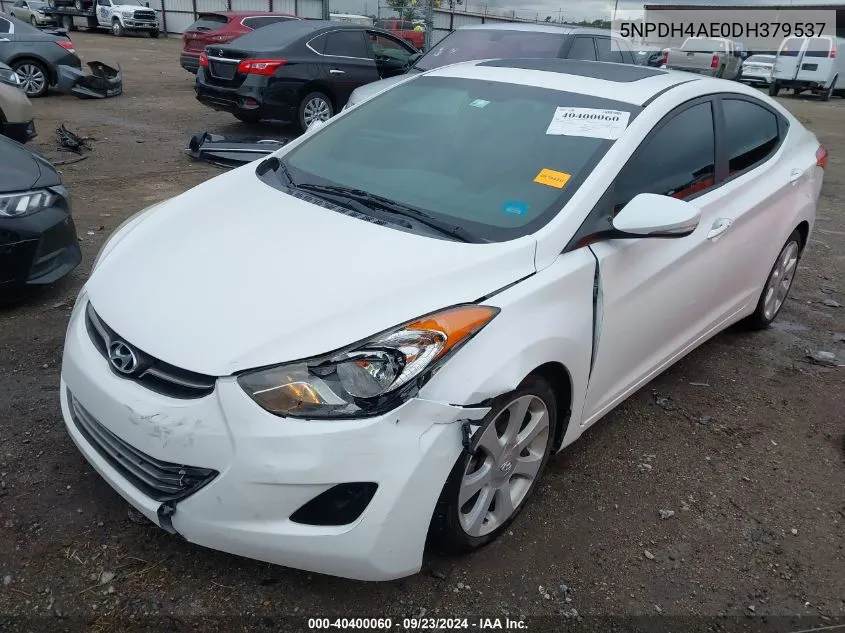 2013 Hyundai Elantra Limited VIN: 5NPDH4AE0DH379537 Lot: 40400060