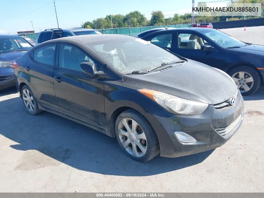 2013 Hyundai Elantra Limited VIN: KMHDH4AEXDU885801 Lot: 40400692