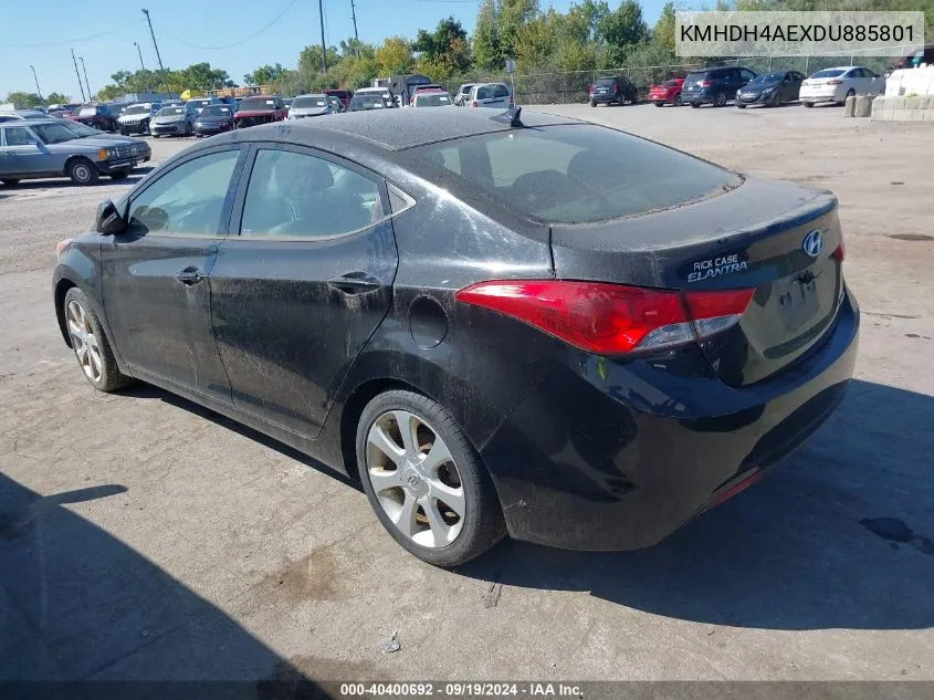 KMHDH4AEXDU885801 2013 Hyundai Elantra Limited