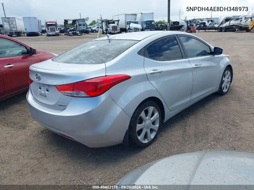 5NPDH4AE8DH348973 2013 Hyundai Elantra Limited