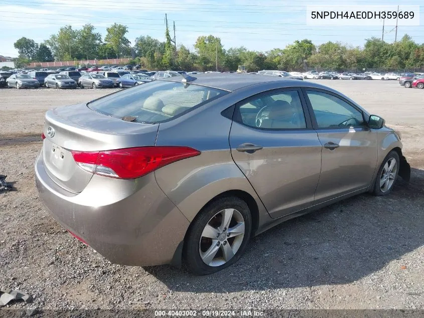 2013 Hyundai Elantra Gls VIN: 5NPDH4AE0DH359689 Lot: 40403002