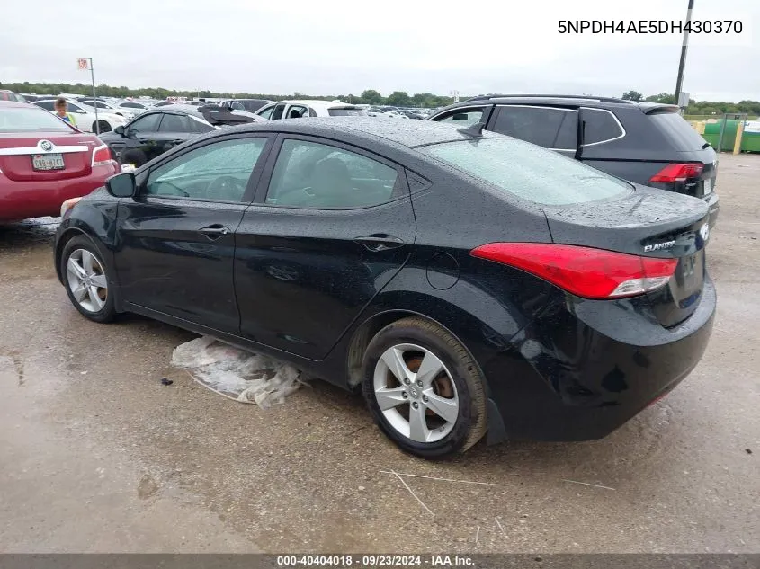 2013 Hyundai Elantra Gls/Limited VIN: 5NPDH4AE5DH430370 Lot: 40404018