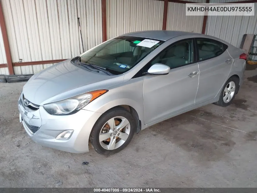 2013 Hyundai Elantra Gls/Limited VIN: KMHDH4AE0DU975555 Lot: 40407005