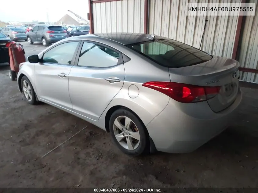 2013 Hyundai Elantra Gls/Limited VIN: KMHDH4AE0DU975555 Lot: 40407005