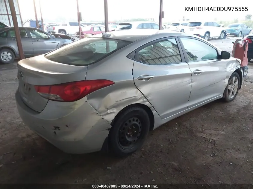 2013 Hyundai Elantra Gls/Limited VIN: KMHDH4AE0DU975555 Lot: 40407005