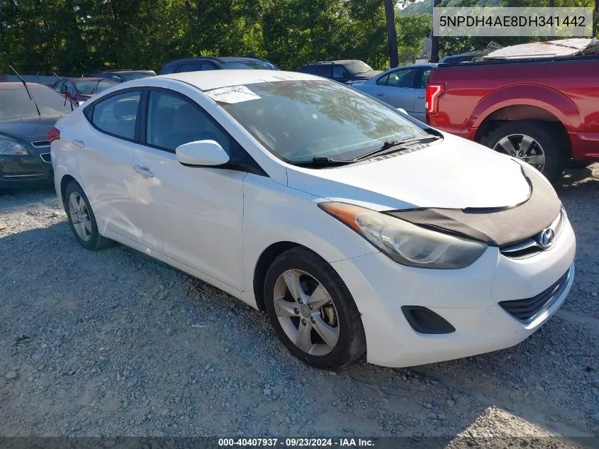 2013 Hyundai Elantra Gls VIN: 5NPDH4AE8DH341442 Lot: 40407937