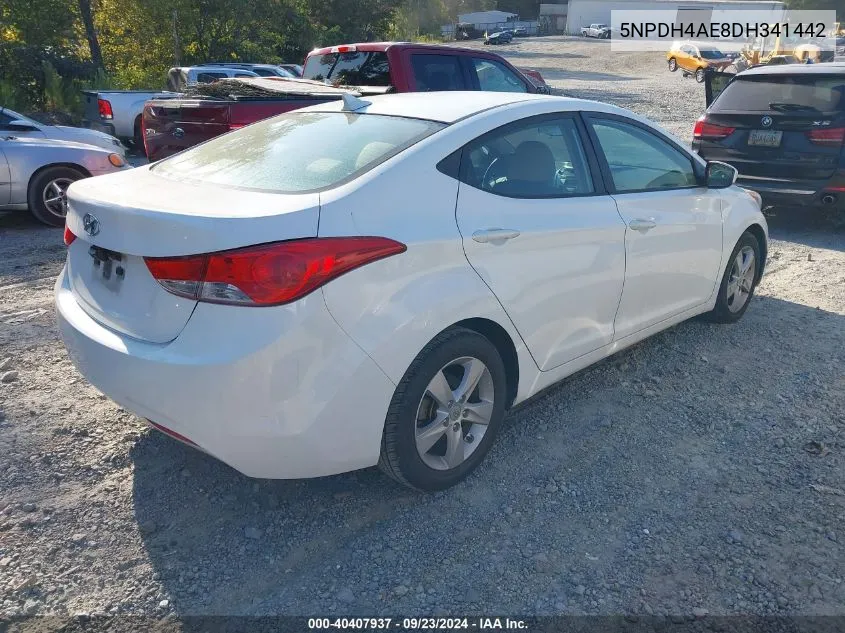 2013 Hyundai Elantra Gls VIN: 5NPDH4AE8DH341442 Lot: 40407937