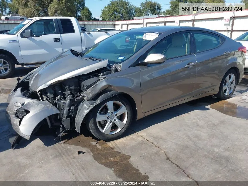 2013 Hyundai Elantra Gls VIN: 5NPDH4AE9DH289724 Lot: 40409228