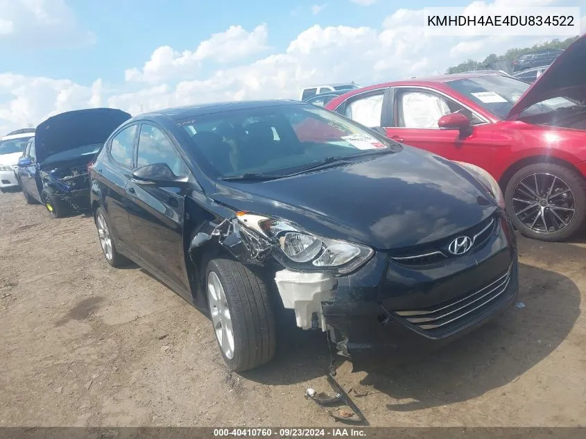 2013 Hyundai Elantra Gls/Limited VIN: KMHDH4AE4DU834522 Lot: 40410760