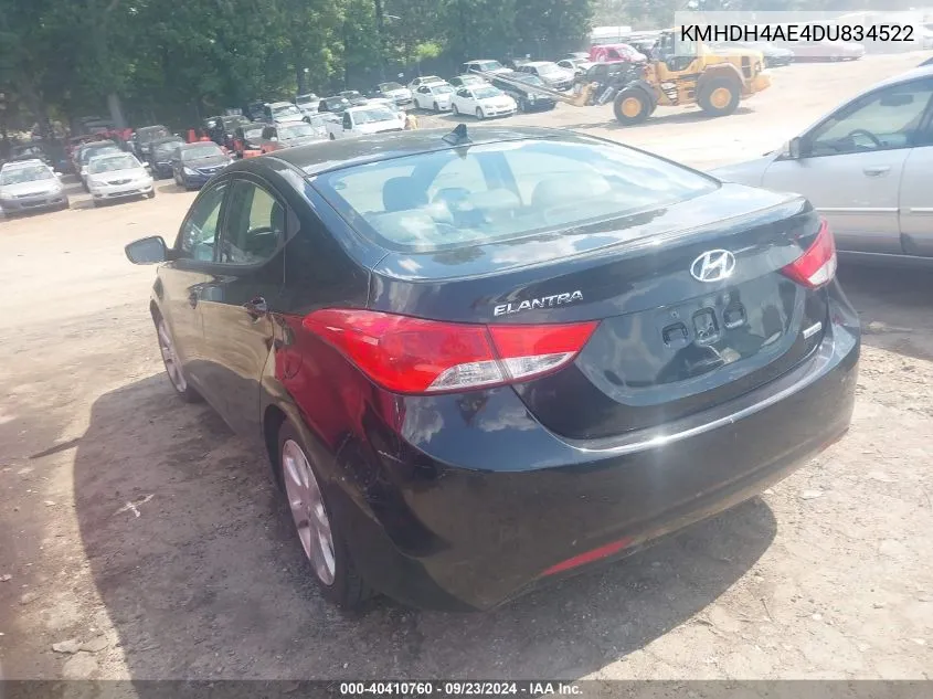 KMHDH4AE4DU834522 2013 Hyundai Elantra Gls/Limited