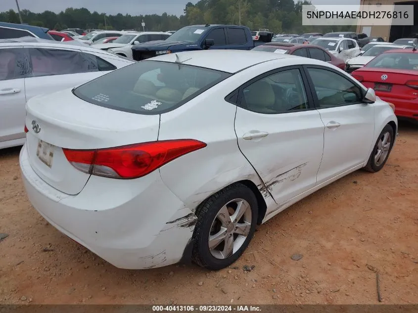 5NPDH4AE4DH276816 2013 Hyundai Elantra Gls