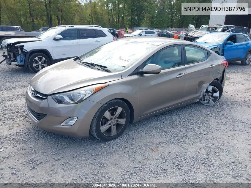 2013 Hyundai Elantra Gls VIN: 5NPDH4AE9DH387796 Lot: 40413690