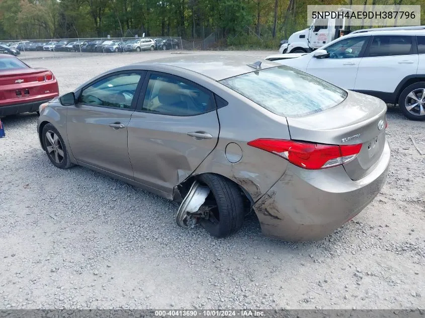 2013 Hyundai Elantra Gls VIN: 5NPDH4AE9DH387796 Lot: 40413690