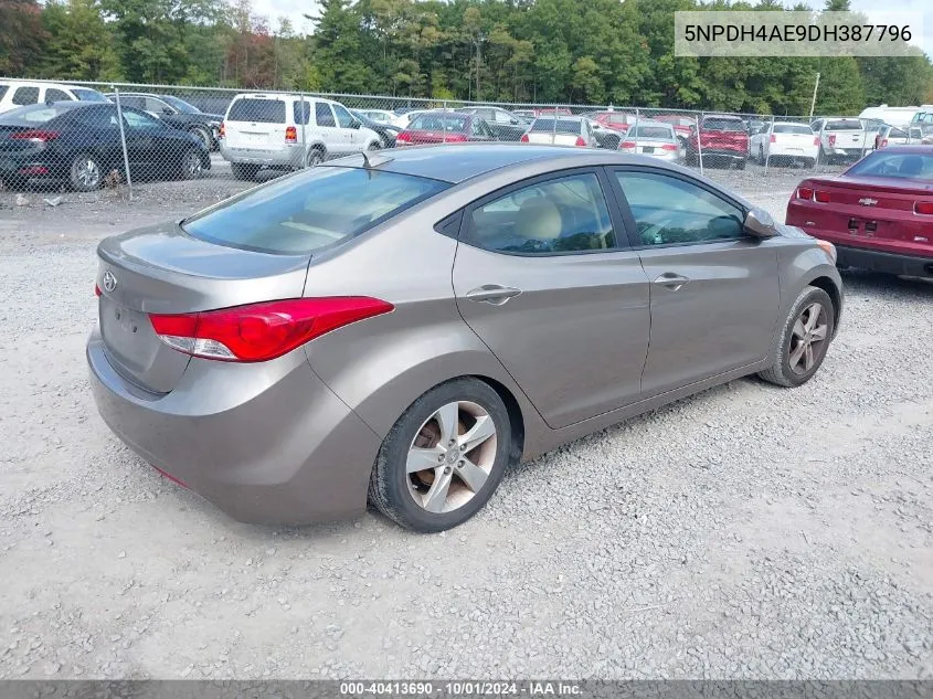 2013 Hyundai Elantra Gls VIN: 5NPDH4AE9DH387796 Lot: 40413690