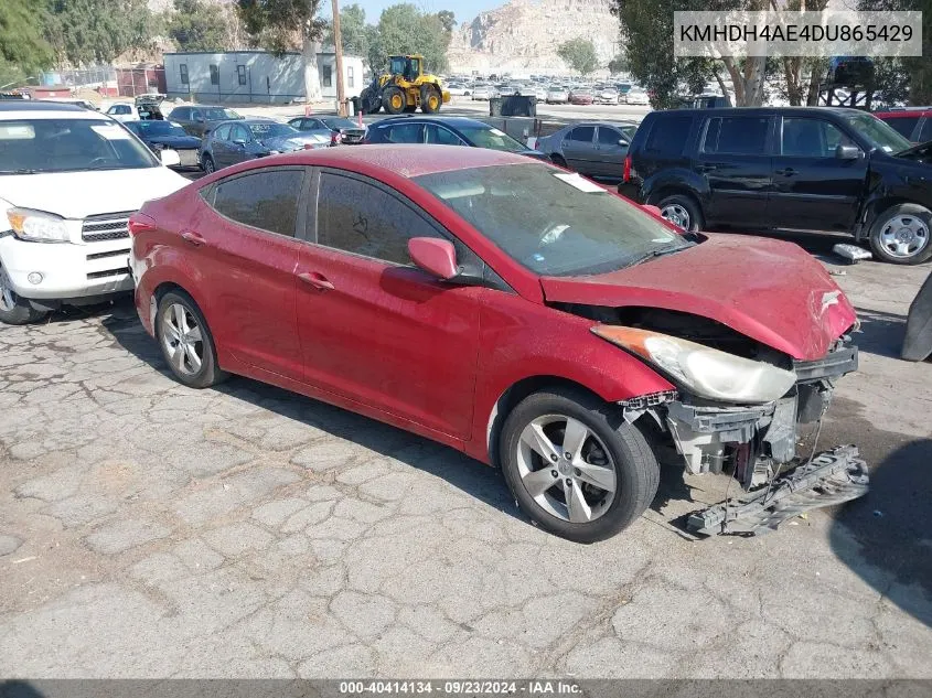 2013 Hyundai Elantra Gls VIN: KMHDH4AE4DU865429 Lot: 40414134