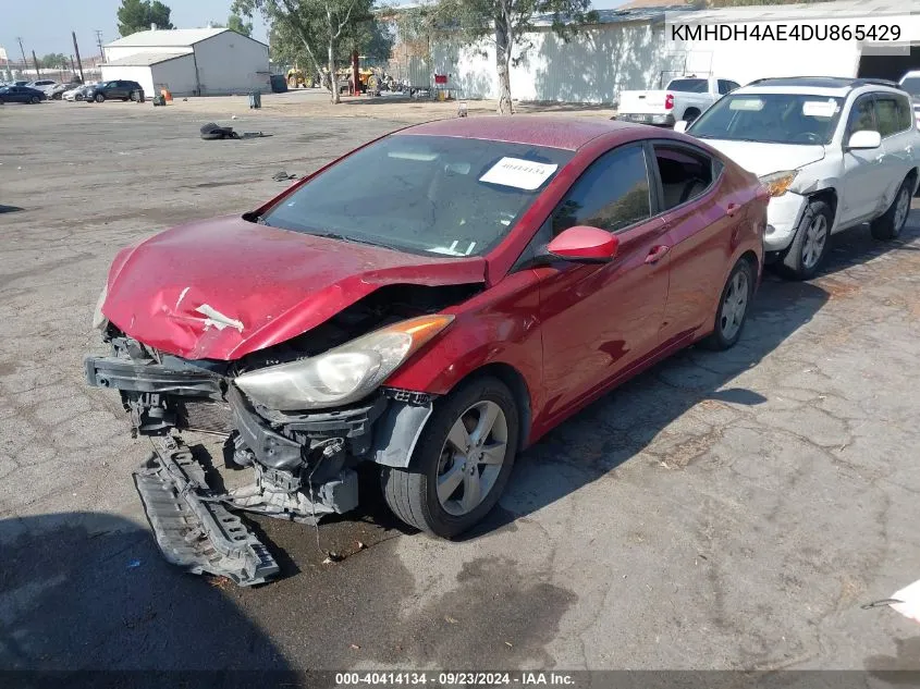 KMHDH4AE4DU865429 2013 Hyundai Elantra Gls