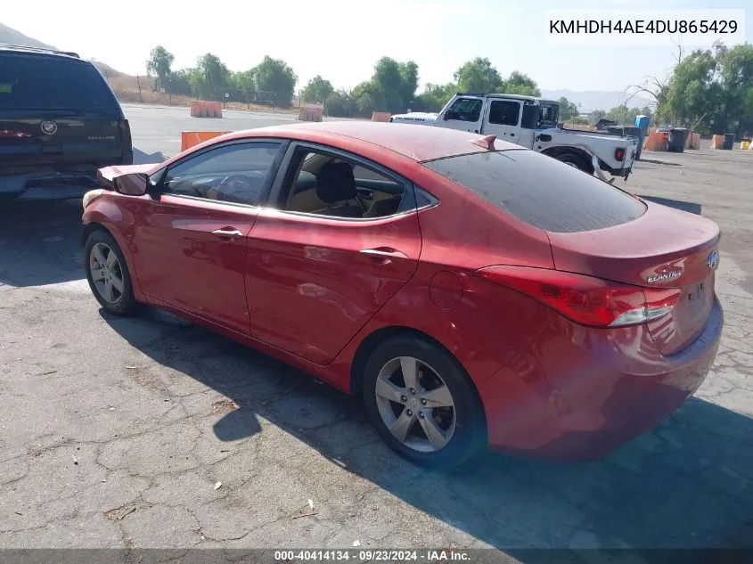 KMHDH4AE4DU865429 2013 Hyundai Elantra Gls