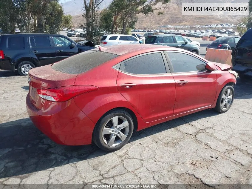 KMHDH4AE4DU865429 2013 Hyundai Elantra Gls