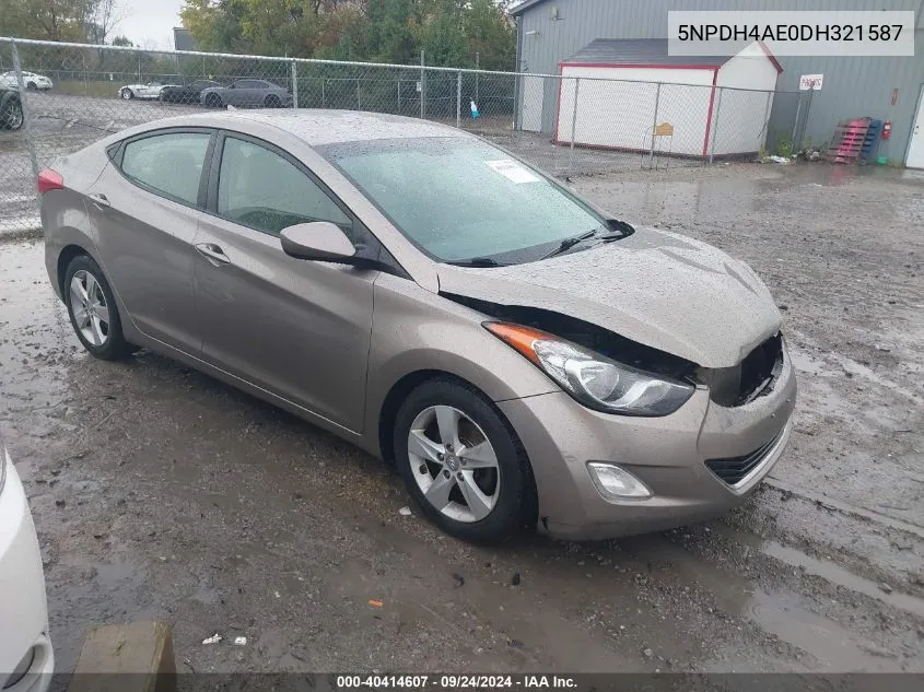 2013 Hyundai Elantra Gls/Limited VIN: 5NPDH4AE0DH321587 Lot: 40414607