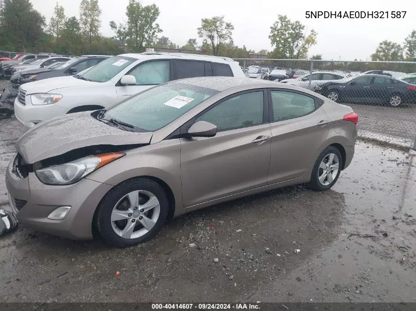 5NPDH4AE0DH321587 2013 Hyundai Elantra Gls/Limited