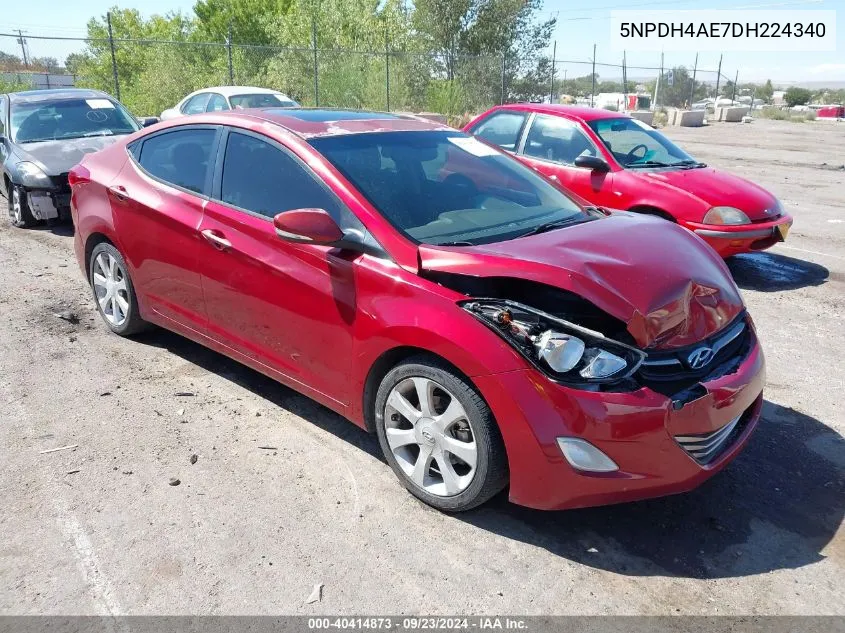 2013 Hyundai Elantra Limited VIN: 5NPDH4AE7DH224340 Lot: 40414873