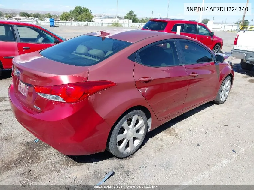 5NPDH4AE7DH224340 2013 Hyundai Elantra Limited