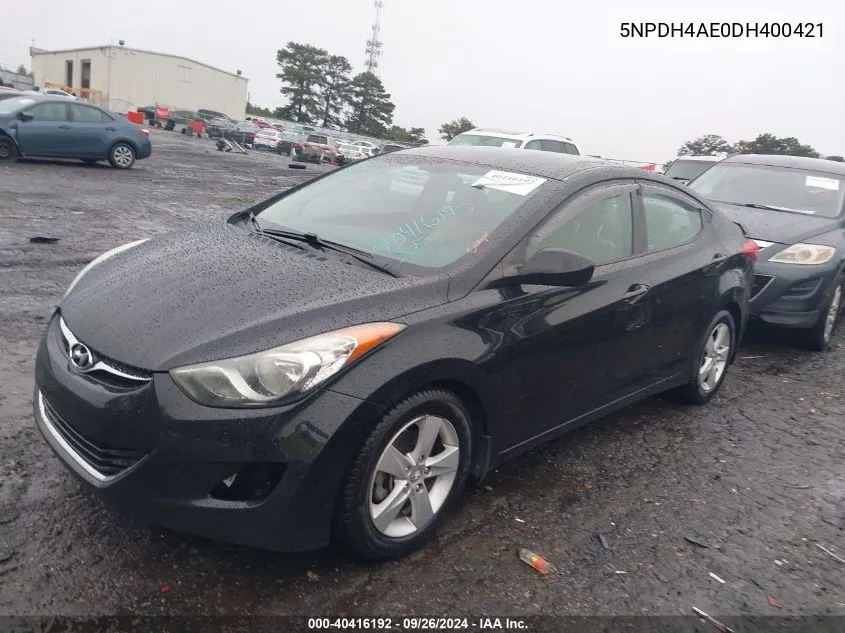 2013 Hyundai Elantra Gls VIN: 5NPDH4AE0DH400421 Lot: 40416192