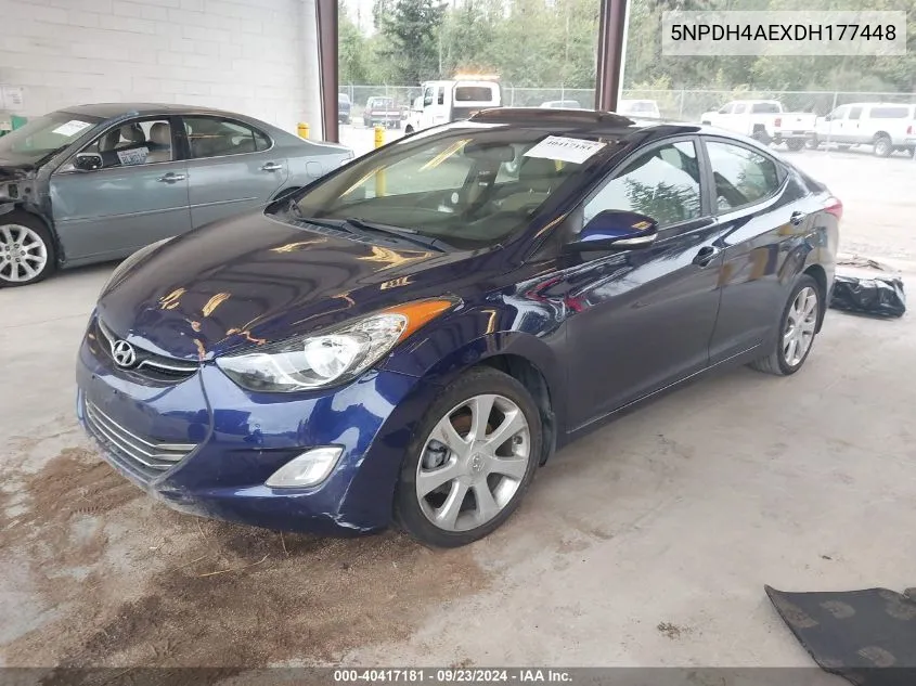 5NPDH4AEXDH177448 2013 Hyundai Elantra Limited