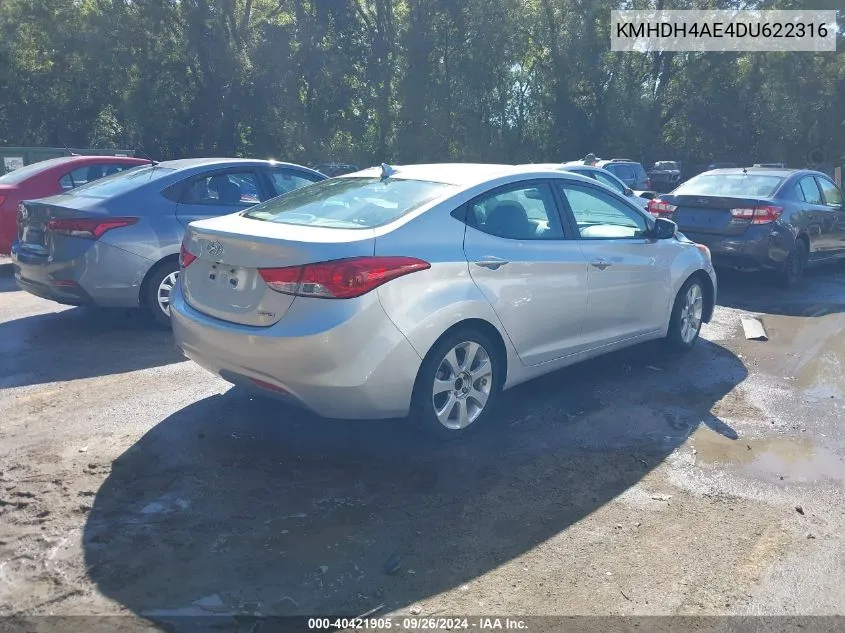 KMHDH4AE4DU622316 2013 Hyundai Elantra Limited