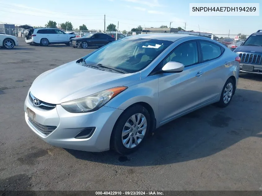 5NPDH4AE7DH194269 2013 Hyundai Elantra Gls