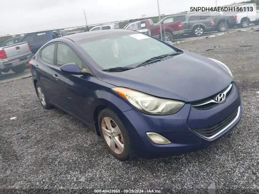 2013 Hyundai Elantra Gls VIN: 5NPDH4AE6DH156113 Lot: 40423665