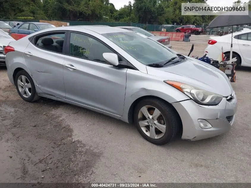 2013 Hyundai Elantra Gls VIN: 5NPDH4AE0DH309603 Lot: 40424731