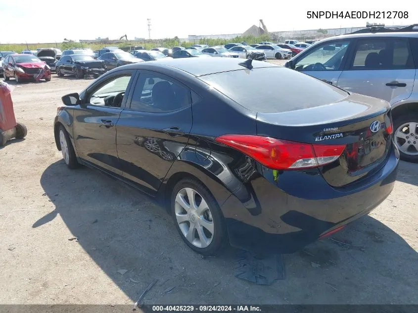 5NPDH4AE0DH212708 2013 Hyundai Elantra Gls/Limited