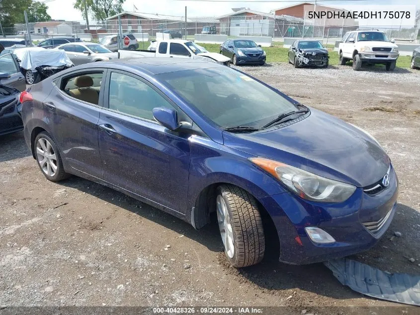 5NPDH4AE4DH175078 2013 Hyundai Elantra Limited