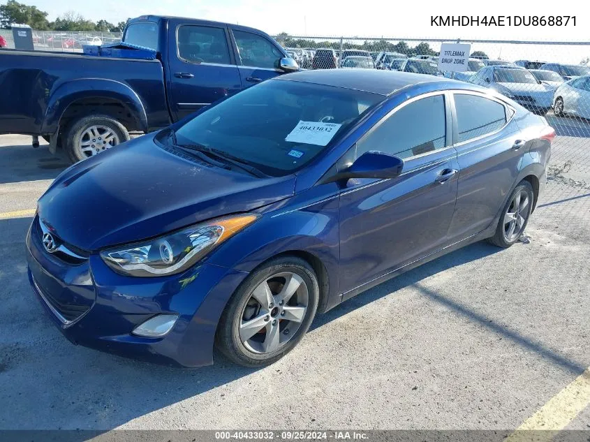 KMHDH4AE1DU868871 2013 Hyundai Elantra Gls