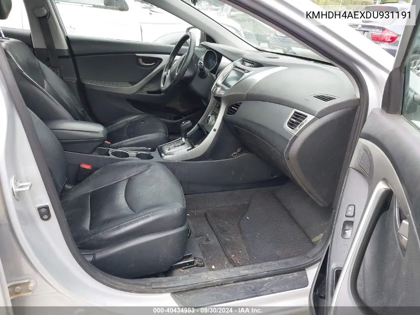 KMHDH4AEXDU931191 2013 Hyundai Elantra Limited