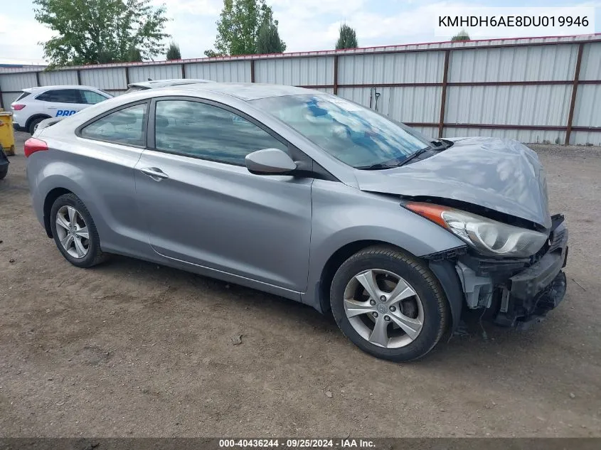 2013 Hyundai Elantra Gs VIN: KMHDH6AE8DU019946 Lot: 40436244