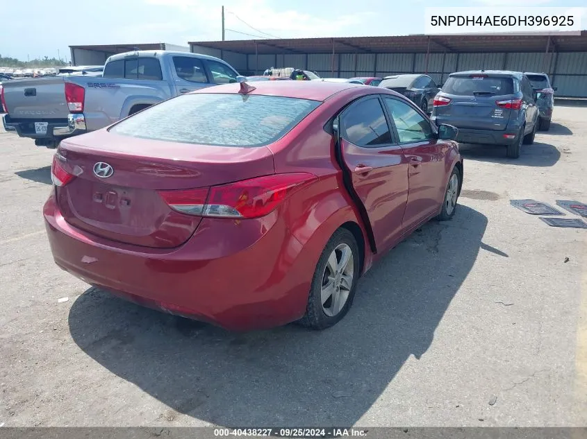 2013 Hyundai Elantra Gls VIN: 5NPDH4AE6DH396925 Lot: 40438227