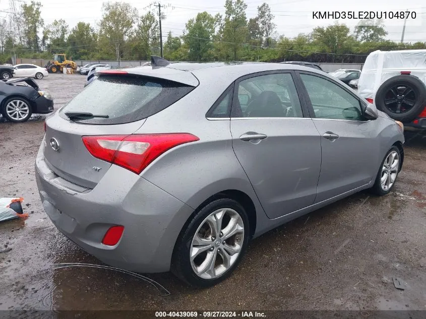 2013 Hyundai Elantra Gt VIN: KMHD35LE2DU104870 Lot: 40439069